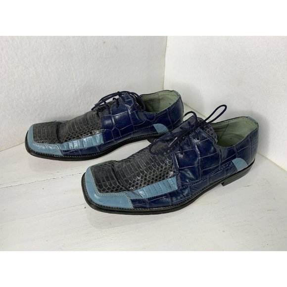 Stacy Adams Blue Snake Skin Oxford 10 M Men\'s Shoe main image 8